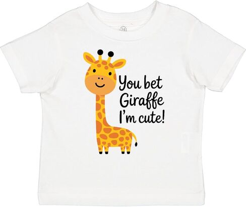 inktastic You Bet Giraffe I'm Cute Toddler T-Shirt in Saudi Arabia