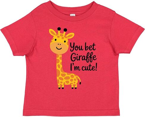 inktastic You Bet Giraffe I'm Cute Toddler T-Shirt in Saudi Arabia