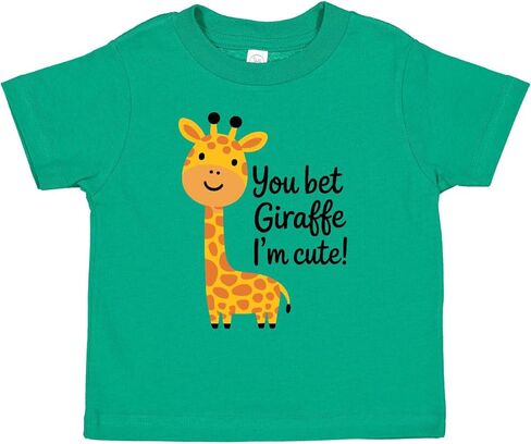 inktastic You Bet Giraffe I'm Cute Toddler T-Shirt in Saudi Arabia