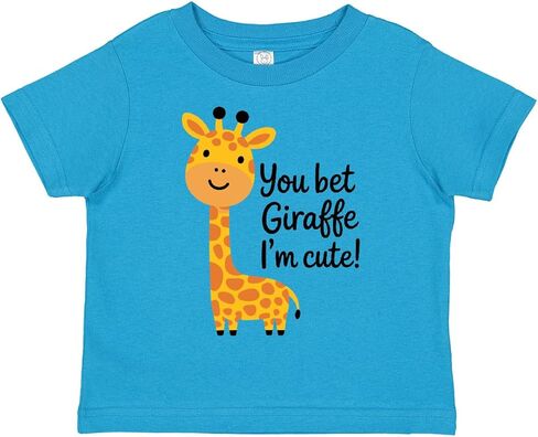 inktastic You Bet Giraffe I'm Cute Toddler T-Shirt in Saudi Arabia