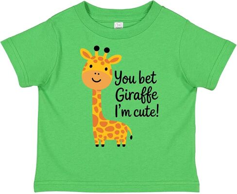 inktastic You Bet Giraffe I'm Cute Toddler T-Shirt in Saudi Arabia