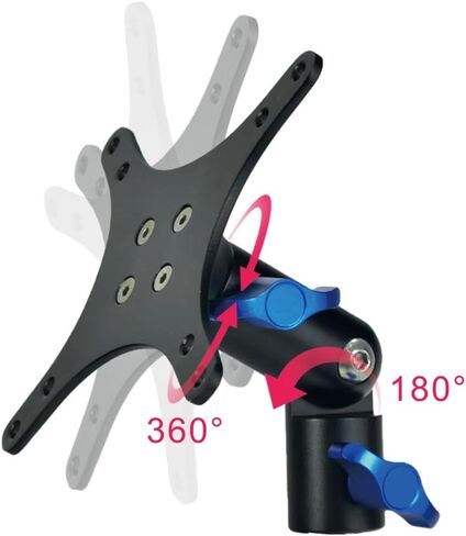 Wall Plate with Swivel Adapter,360° Adjustable Metal 5/8" C Stand Monitor Mount Adapter for Impact Screen Outdoor TV up Camera Filed Monitor,Max Load 33lb/15kg in Kuwait