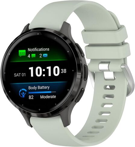 متوافق مع نطاقات Garmin Venu 3S، حزام بديل من السيليكون الناعم مقاس 18 مم لساعة Garmin Venu 2S/ Forerunner 265S/ 265S Music/ 255S/ 255S Music الذكية in Kuwait