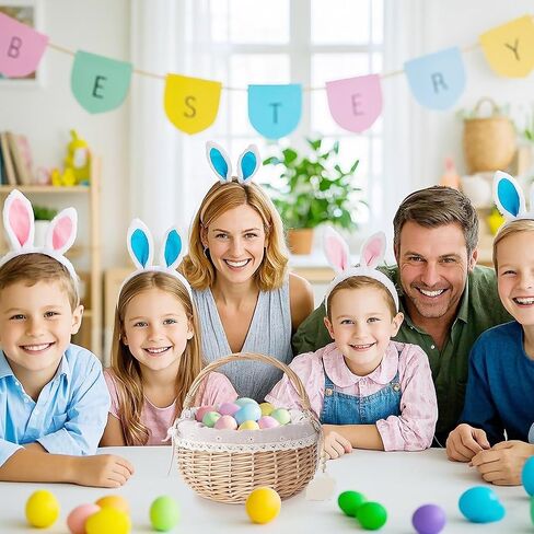 سلال عيد الفصح للأطفال، سلة عيد الفصح الخوص المخصصة فارغة بمقبض، علامات السلة، سلال عيد الفصح المصنوعة من الحبال المنسوجة للأولاد والبنات والأطفال الصغار، هدايا سلة عيد الفصح للأولاد، قطعتان in Kuwait