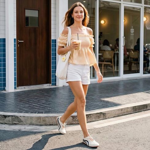 Tigeridea Sneakers for Women Lightweight Casual Tennis Walking Shoes Comfortable Mary Jane Women's Fashion Sneakers in Kuwait