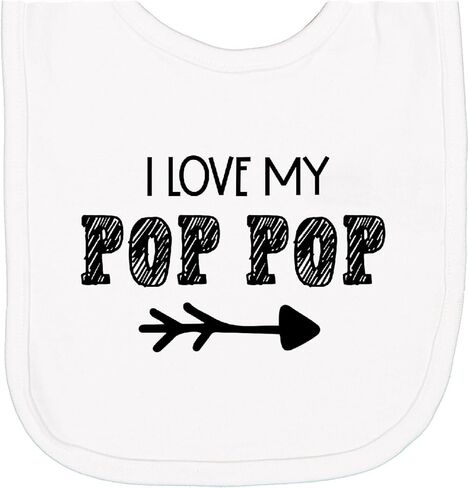 inktastic I Love My Pop Pop with Arrow Newborn Bib in Kuwait
