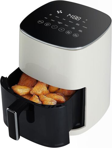 مقلاة هوائية Sweetcrispy 6QT مع نافذة، فرن مقلاة هوائية مربعة 12 في 1 للعائلة، تقنية هواء سريع 400 درجة فهرنهايت، تجفيف الخبز المشوي، سلة غير لاصقة وسهلة التنظيف in Kuwait