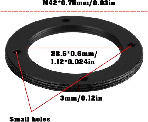 الخارجي M42x0.75 ذكر الموضوع إلى الداخلي M28.5x0.6 أنثى موضوع مهايئ المرشح لمعظم التلسكوبات الفلكية in Kuwait