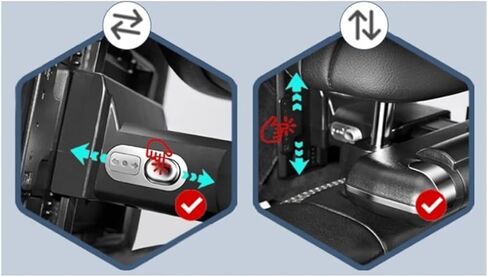 Car Multifunctional Accessory Part Kit Headrest Plus Size Suede Nap Adjustable Up And Down Cushion Neck Pillow in Saudi Arabia