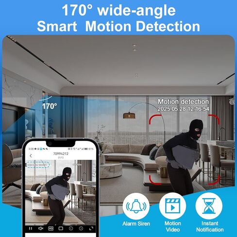 كاميرا أمان لاسلكية 2026 Mini Goose-Neck 4G LTE، تم إدخال بطاقة SIM، 4KHD مع تسجيل فيديو مباشر، عمر بطارية طويل 60 يومًا، حامل مغناطيسي، لا حاجة لكاميرا WiFi مع رؤية ليلية ملونة بالذكاء الاصطناعي in Kuwait