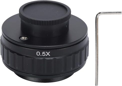 0.5X 38mm Adapter Lens, C Mount Microscope Adapter with Wrench, Trinocular Stereo Microscope Tube for Digital Camera Focusing T490 Series Microscopes in Kuwait
