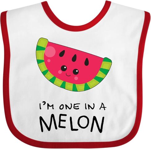 inktastic I'm 1 in a Melon Watermelon Humor Baby Bib in Kuwait