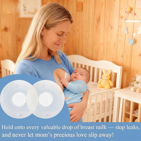 Breast Milk Collection Cups (2 Pack) – Reusable Silicone Milk Catchers with 1oz Capacity | Leak-Proof, Flat-Bottom Nursing Shells for Bra Wear | Soothe Sore Nipples, Save Every Drop Day & Night in Kuwait