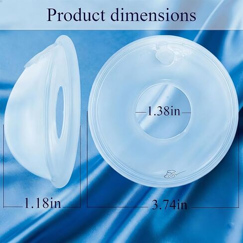 Breast Milk Collection Cups (2 Pack) – Reusable Silicone Milk Catchers with 1oz Capacity | Leak-Proof, Flat-Bottom Nursing Shells for Bra Wear | Soothe Sore Nipples, Save Every Drop Day & Night in Kuwait