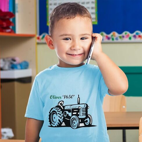 Toddler T-Shirt Others Oliver Tractors Funny Humor Cotton Oliver 1650 Boy & Girl Clothes Oliver Trucks Baby Funny Tee Kelly Green Design Only 6 Months in Kuwait