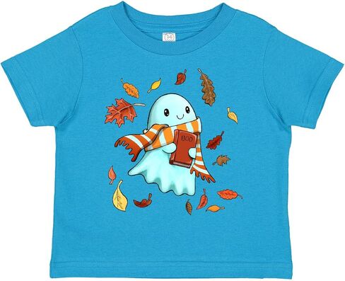 inktastic Halloween Ghost with a Book Toddler T-Shirt in Kuwait