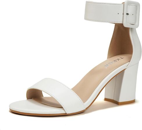 Women's Ankle Strap High Heel Sandals, Open Toe, 2.85 Inch Block Heel, for Wedding, Prom, Party in Saudi Arabia