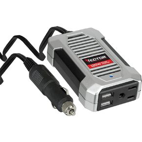 VECTOR 120 Watt Power Inverter, PI120SV, 12V DC, 120V AC, Dual USB Charging Ports