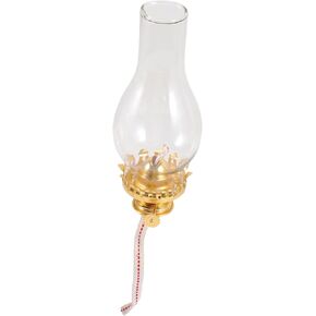 Kerosene Lamp Replacement Burner Replaceable Burner Retro Oil Lamp Clear Chimney Lamp Glass Lamp Shade Kerosene Oil Lamp Parts Large Glass Vase Old Fashioned Metal L555 Campfire