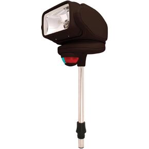 Golight | Gobee Spotlight Stanchion Mount LED Halogen Light Technology with 360 Rotation/Wireless Remote Control- Black