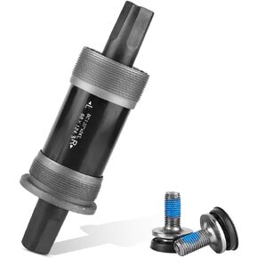 Bike Bottom Bracket Square Hole Crank Axis, Bicycle Middle Mountain Bike Center Shaft for Square Tapered Spindle Crank(68X124.5L)