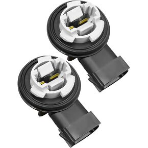 TIKSCIENCE Front Turn Signal Light Bulb Socket Fit For Jeep Wrangler JK JKU 2007-2018 Parking Lamp Plug Socket, 2Pcs