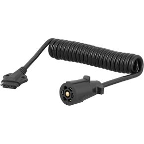 CURT 57282 8-Foot 7-Way RV Blade Vehicle-Side to 5-Way Flat Trailer Wiring Adapter Extension Harness