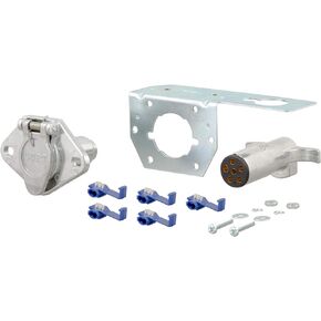 CURT 58093 Vehicle-Side and Trailer-Side 6-Pin Round Wiring Harness Connectors