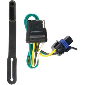 CURT 56096 Vehicle-Side Custom 4-Pin Trailer Wiring Harness, Fits Select Cadillac SRX , Black