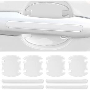 8 قطع واقي مقبض باب السيارة الشفاف، طبقة حماية طلاء مقابض الأبواب المقاومة للخدش، ملحقات السيارة للنساء والرجال (أبيض) in Kuwait