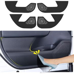 Car Door Anti Kick Pad for Toyota RAV4 2019 2020 2021 2022 2023 2024 Hybrid Prime Accessories Carbon Fiber Style Leather Sticker Door Sill Protector Cover Edge Guard Side Mat Interior Dirty