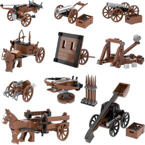 MOOXI-MOC 445Pcs Knights People Accessories Building Block - Medieval Weapon Pack, MOC Bricks Parts Toys Sets for Boys.