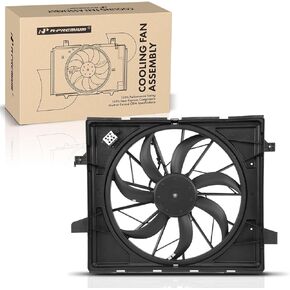 A-Premium Engine Radiator Cooling Fan Assembly Compatible with Select Dodge & Jeep Models - Durango 2011-2020, Grand Cherokee 2011-2021 - Replace# 55037992AD