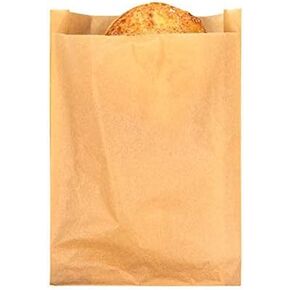 ClearBags White Greaseproof Bags | Size: 5 1/2" x 1 1/8" x 7 1/2" | Paper Bags, Open-Ended Bakery Bags, Baked Goods, Pastries, Treats, Eco Friendly, Gusset Sides | 100 Bags | GPB4WA