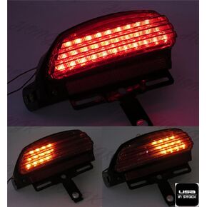 HONGK- دعامة إضاءة خلفية LED ذات حاجز ثلاثي مدخن أمريكي متوافقة مع Harley FXST FXSTB [B0734DH4RK]