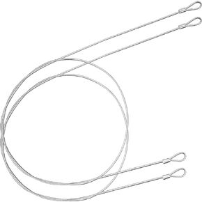 Safety Cable Lock (2 Pack) 48" Long Stainless Steel Tether Lanyard Luggage Lock Safety Cable for gopro,Action Cameras