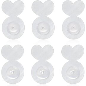 Earring Lifter Backs,AKRUWELRY Rubber Earring Backs for Droopy Ears 6PCS Round Plastic Earring Support Backings for Heavy Earrings Comfortable Earring Backers for Studs