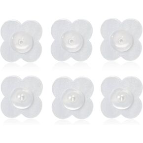 Earring Lifter Backs,AKRUWELRY Rubber Earring Backs for Droopy Ears 6PCS Round Plastic Earring Support Backings for Heavy Earrings Comfortable Earring Backers for Studs in Kuwait