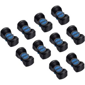 PATIKIL Console Mixer Slider Fader Knob Cap Touch Sensitive Slider Insert Shaft 24.5x12x9mm ABS Black White for Potentiometer Pack of 10