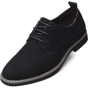 Mens Suede Leather Dress Shoes Casual Lace Up Oxfords Shoes