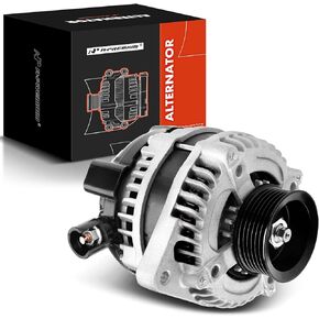A-Premium Alternator Compatible with Honda & Acura Models - Odyssey 08-10, Ridgeline Pilot 09-11, MDX ZDX 10-13, RL 09-12, TL 09-14, TSX 10-14 - V6 3.5L 3.7L - 12V 130Amp 6-Groove Pulley Clockwise