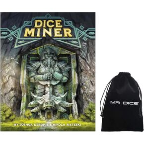 Dice Miner Card Board Game Bundle with Drawstring Bag