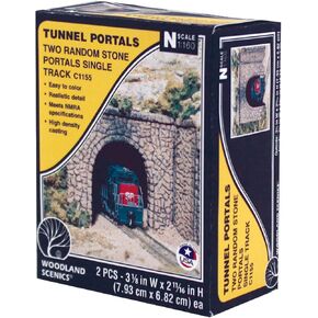 Woodland Scenics Random Stone N Scale Tunnel Portals