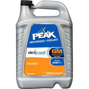 PEAK DEX-Cool® Antifreeze + Coolant, Premium Engine Coolant with Antifreeze, Car Antifreeze Coolant Mixture for GM Vehicles, 1 Gallon