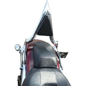 Black Standard Sissy Bar Passenger Backrest With Docking Hardware Kits for Harley Street Bob FXBB Heritage FLHC 2018-2023 Softail Slim FLSL Deluxe FLDE 2018-2021, Softail Standard 22-23 (23" Height)