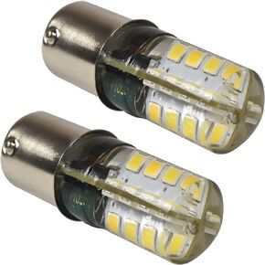 HQRP 2-Pack 1156 Ultra Bright LED Bulbs Cool White compatible with John Deere JD AD2062R Parts Replacement LA115 D130 CS & CX Gator D110 GT235 L130 s240 X300 LT155 LA130 318 316 L110 GT245