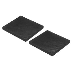 PATIKIL Rubber Anti-Vibration Pads, 2 Pcs Square Vibration Isolation Mats 3.94" x 3.94" x 0.4" for HVAC, Air Conditioner, Air Compressor, Washer, Dryer, Black