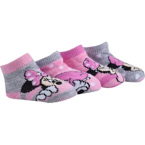 Minnie Mouse Baby Girls' Multi-Pack Quarter Socks