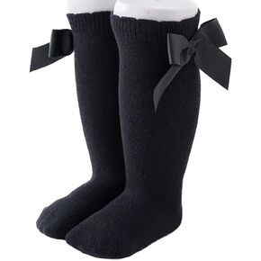 Baby Girl Knee High Socks Toddler Long Socks Bow Ruffled Knee Socks Infant Dress Socks Tube Stockings