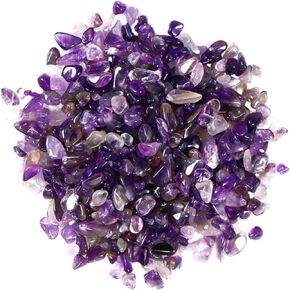FRCOLOR Decorative Crystal Pebbles Natural Polished Stones Fish Tank Decoration Aquarium Decorations Glass Pebbles Stones Rocks Gravel Botanical Decor Aquarium Pebbles Plant Mix Purple